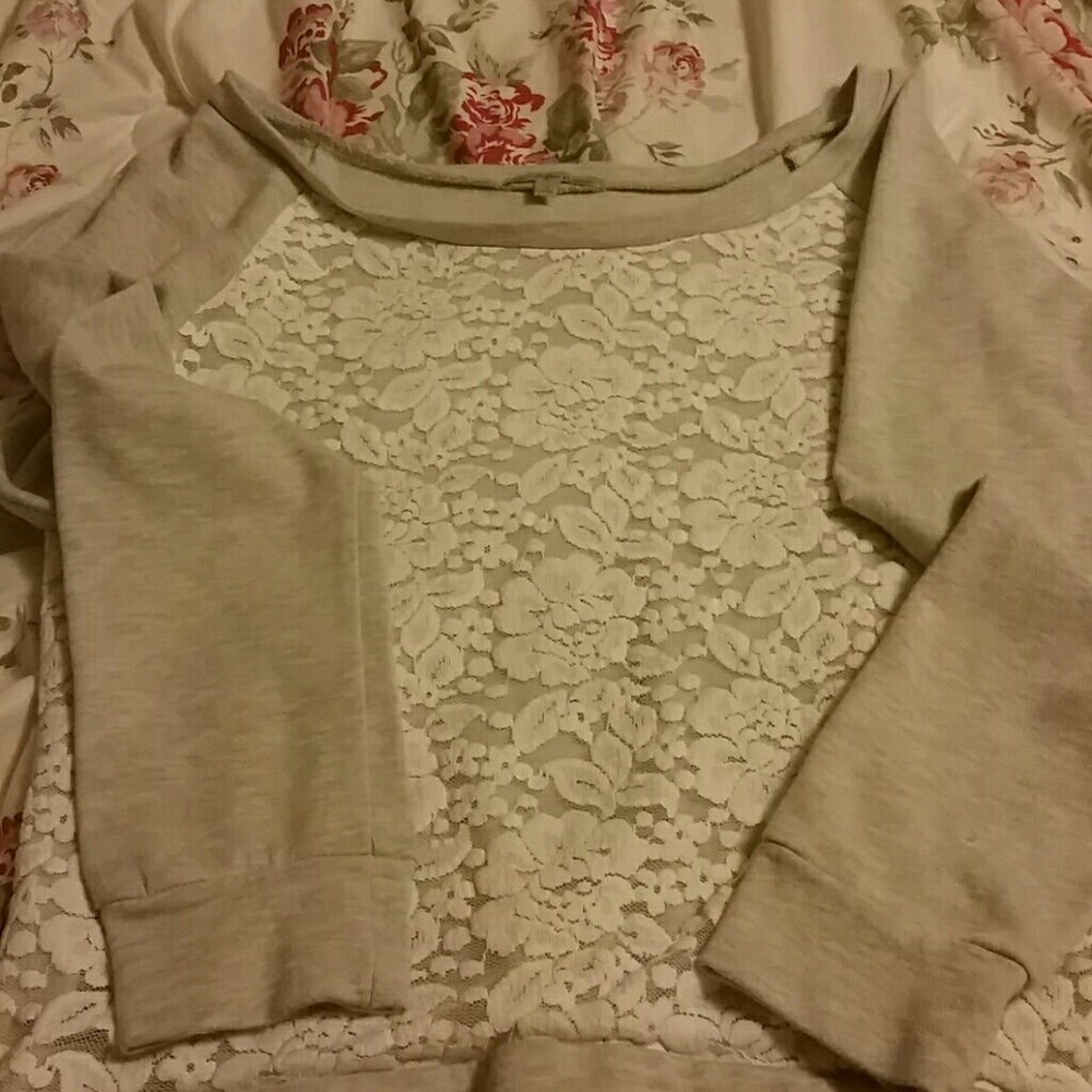 Lace detailed sweater